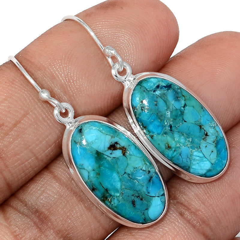 1.6" Blue Mohave Turquoise Earrings - BMTE1815