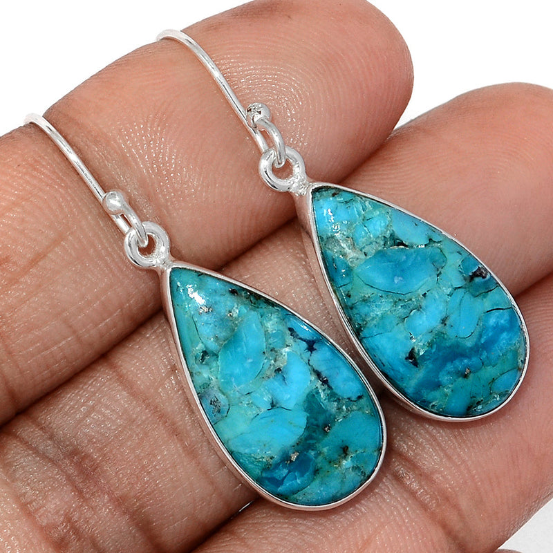 1.6" Blue Mohave Turquoise Earrings - BMTE1818