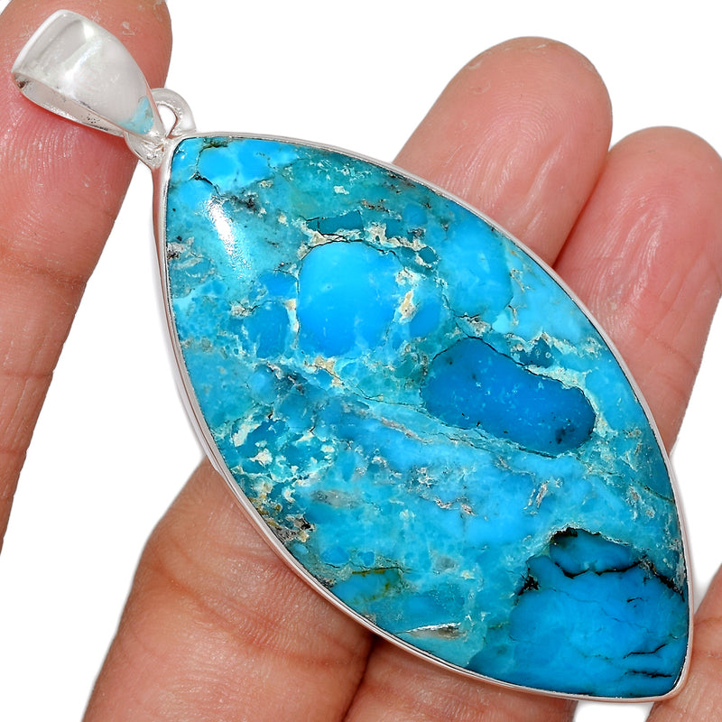 3" Extra Large - Blue Mohave Turquoise Pendants - BMTP1736