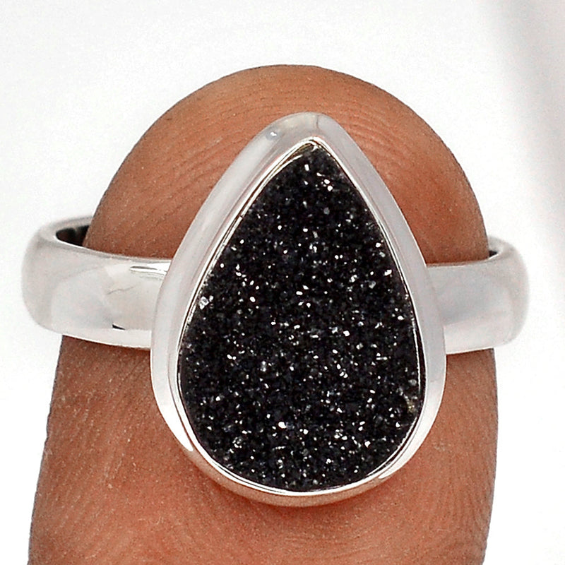 Black Onyx Druzy Ring - BODR536