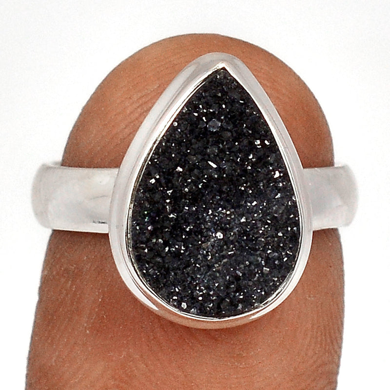 Black Onyx Druzy Ring - BODR543