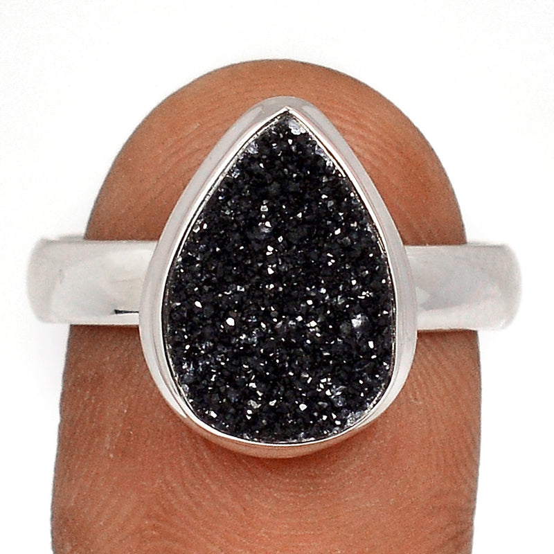 Black Onyx Druzy Ring - BODR544