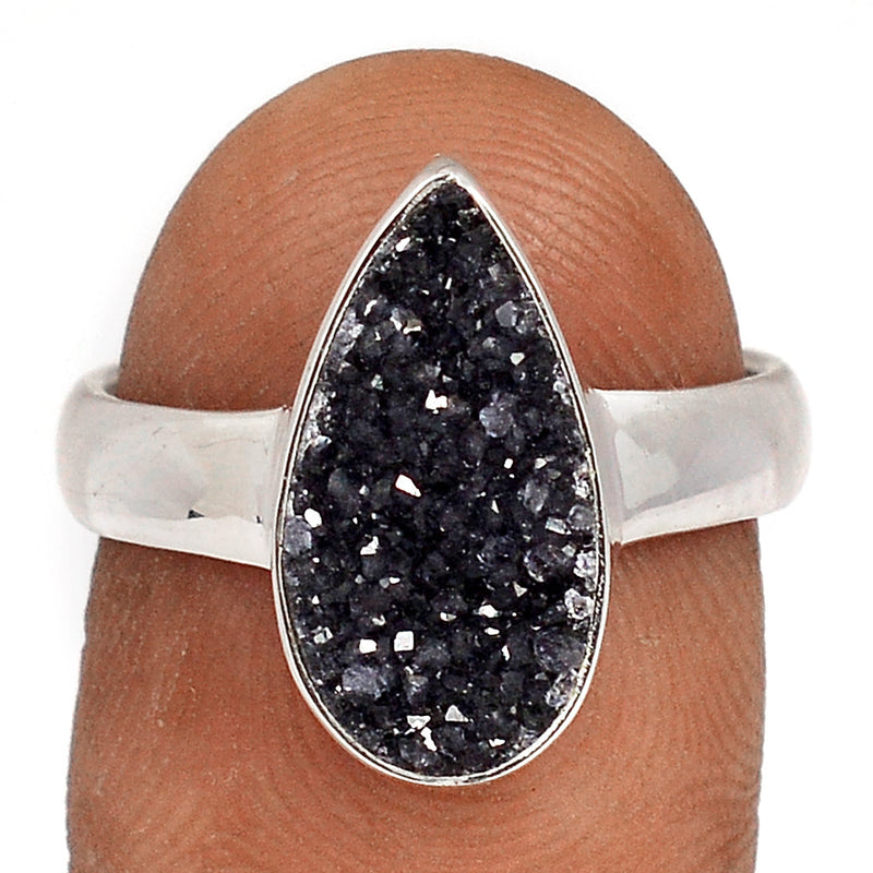 Black Onyx Druzy Ring - BODR545