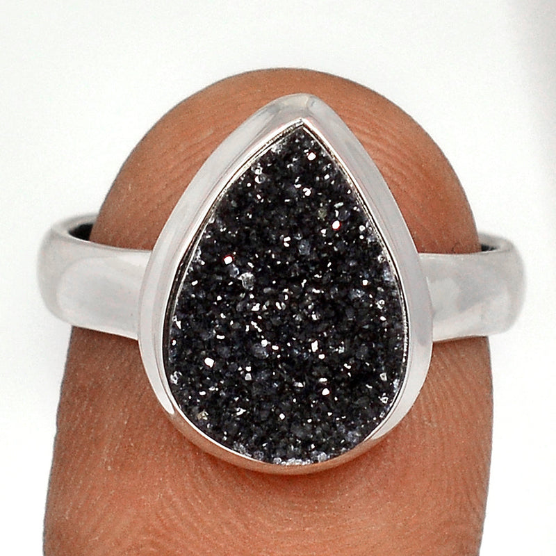 Black Onyx Druzy Ring - BODR548