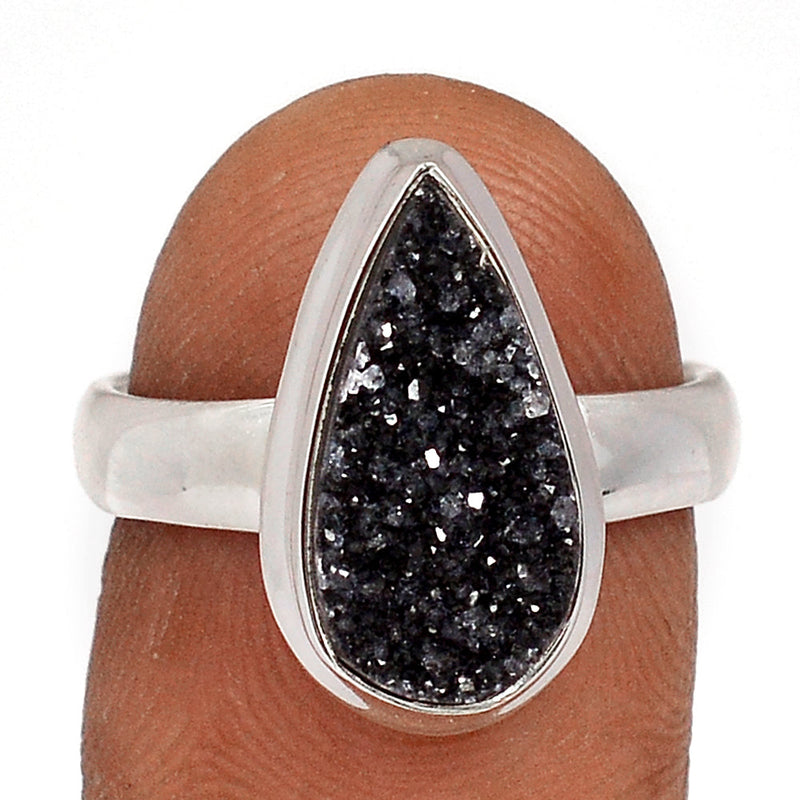 Black Onyx Druzy Ring - BODR554