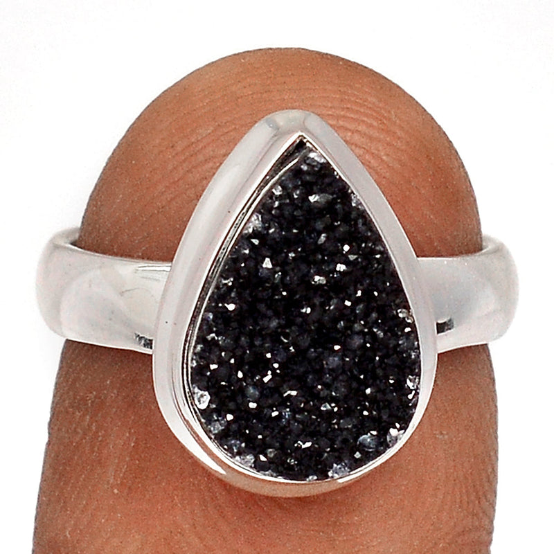 Black Onyx Druzy Ring - BODR556