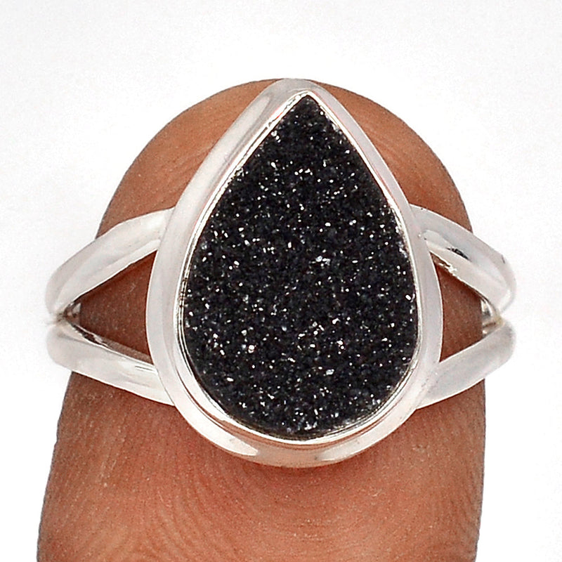 Black Onyx Druzy Ring - BODR561