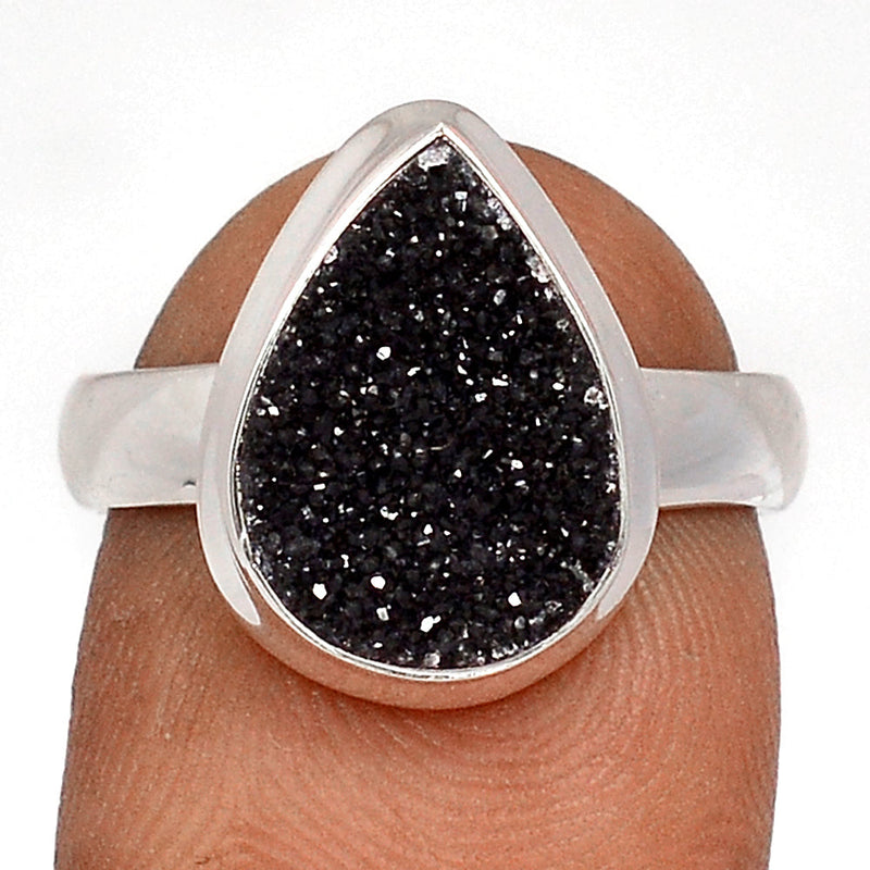 Black Onyx Druzy Ring - BODR563