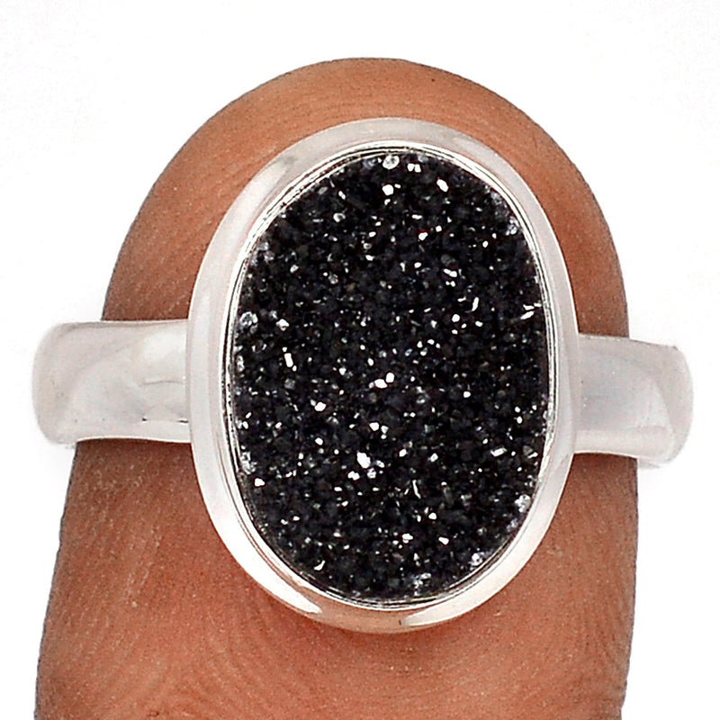 Black Onyx Druzy Ring - BODR564