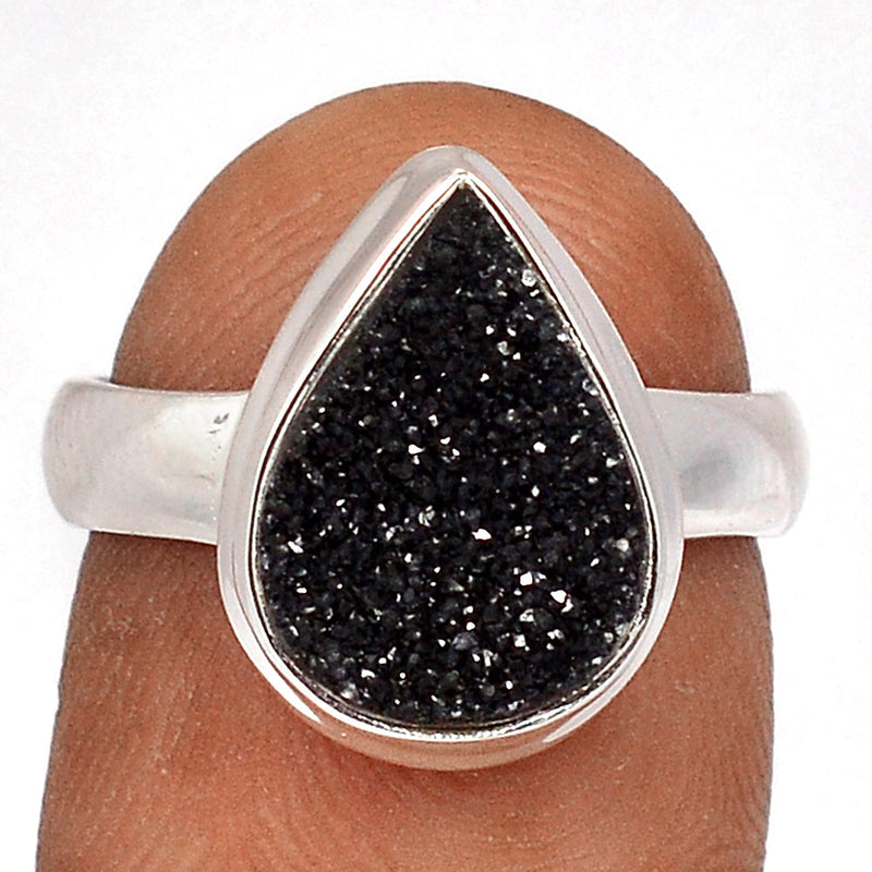 Black Onyx Druzy Ring - BODR565