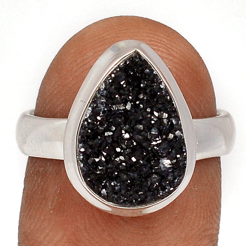 Black Onyx Druzy Ring - BODR566