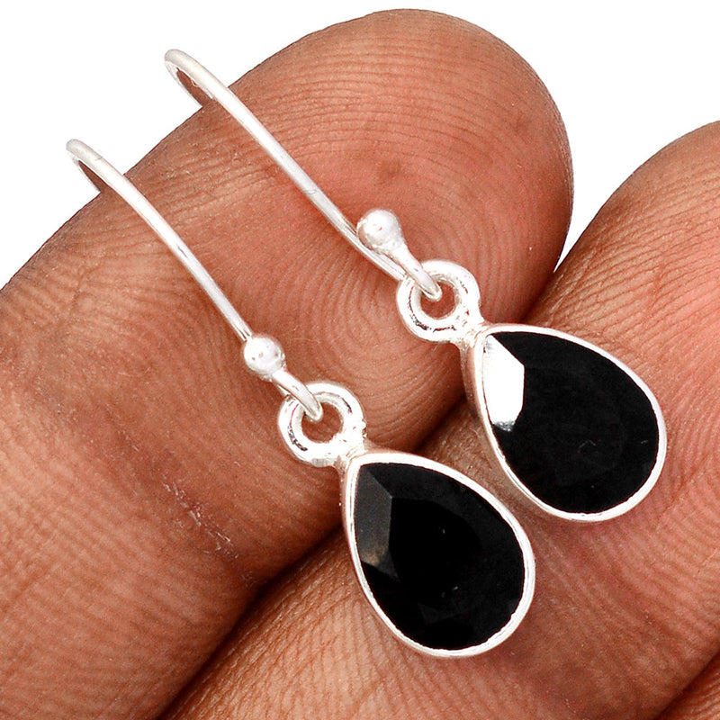 1.1" Black Onyx Faceted Earrings - BOFE732