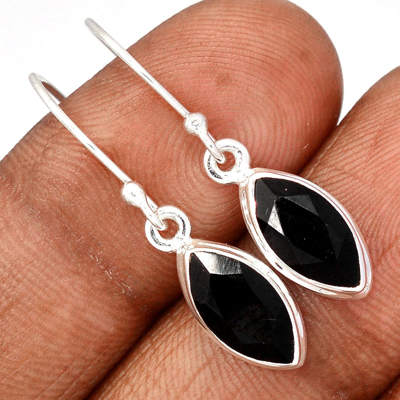 1.2" Black Onyx Faceted Earrings - BOFE739