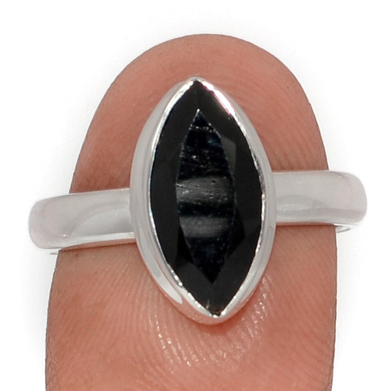 Black Onyx Faceted Ring - BOFR1403