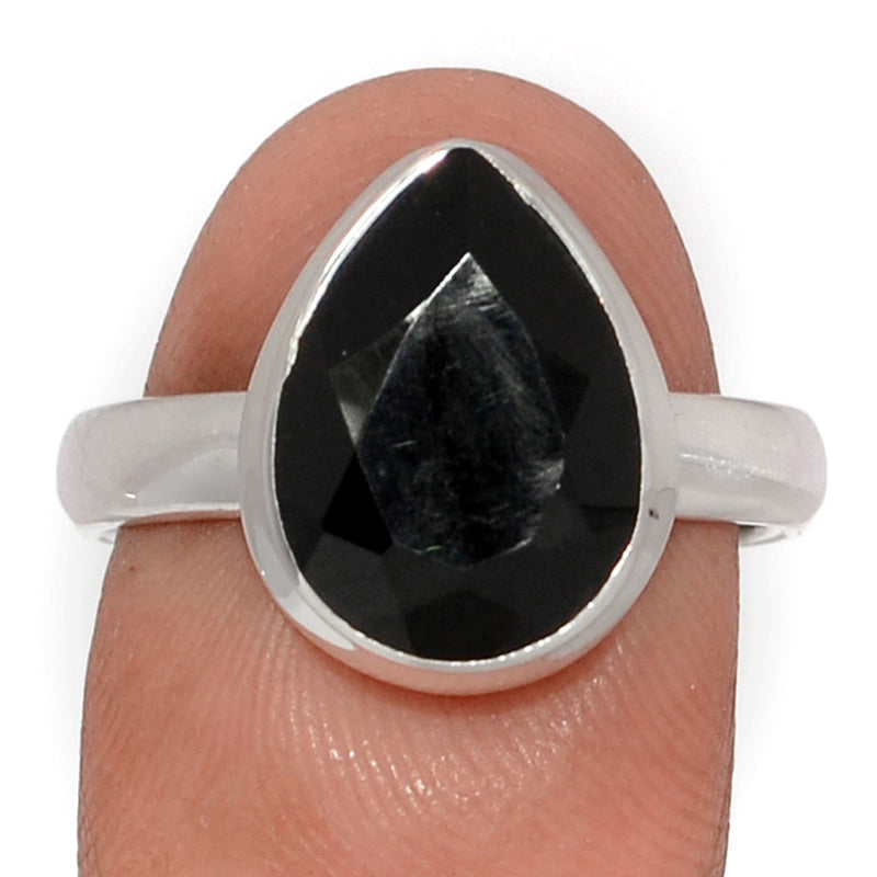 Black Onyx Faceted Ring - BOFR1413