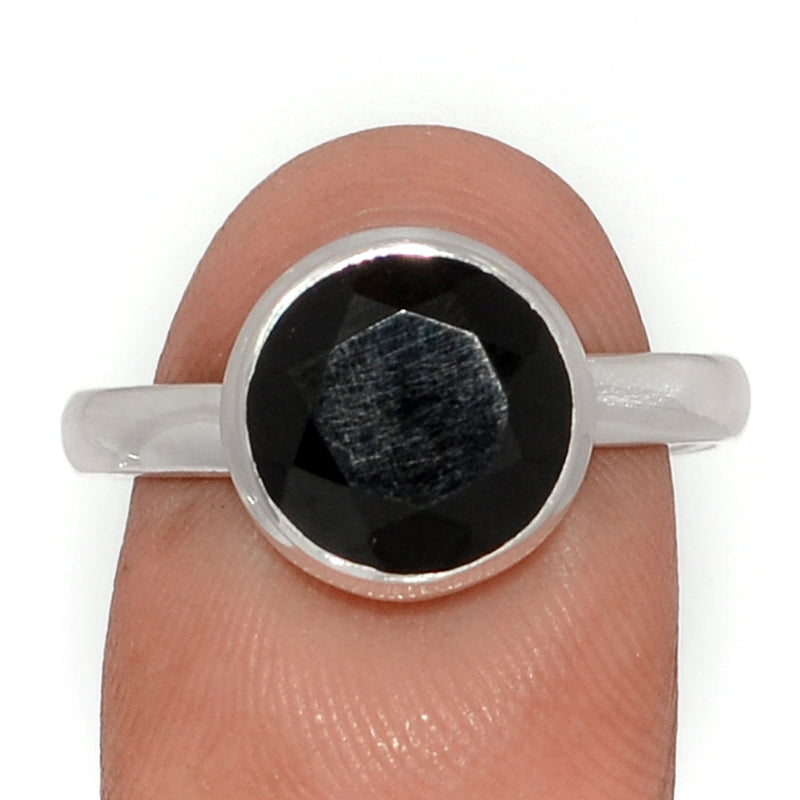 Black Onyx Faceted Ring - BOFR1415