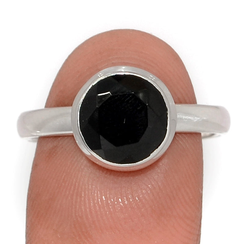 Black Onyx Faceted Ring - BOFR1420