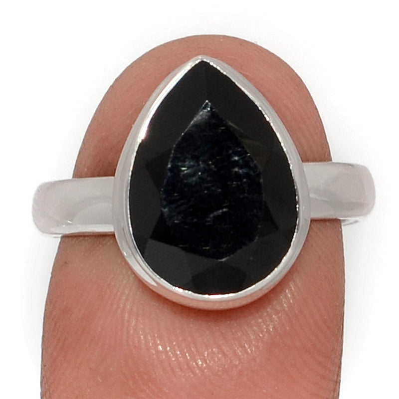 Black Onyx Faceted Ring - BOFR1421