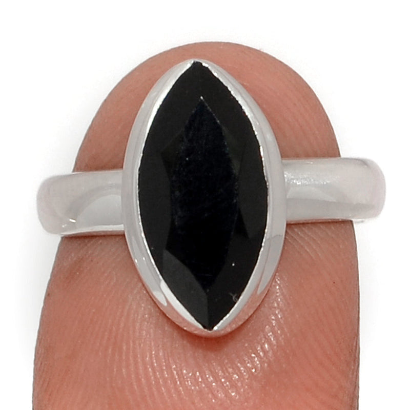 Black Onyx Faceted Ring - BOFR1424