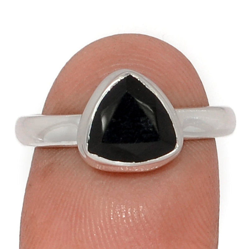 Black Onyx Faceted Ring - BOFR1430