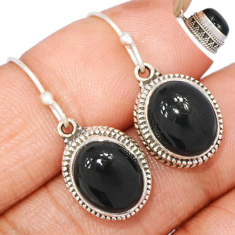 1.2" Fine Filigree - Black Onyx Earrings - BOXE1365