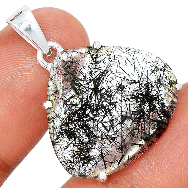 1.2" Claw - Black Rutilated Quartz Faceted Pendants - BRFP532