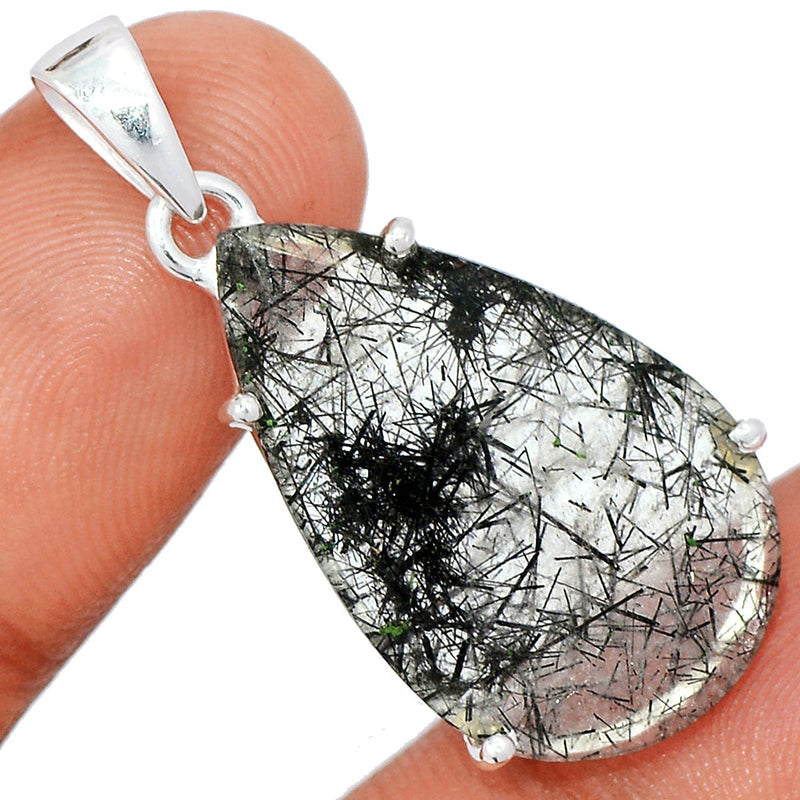 1.5" Claw - Black Rutilated Quartz Faceted Pendants - BRFP534