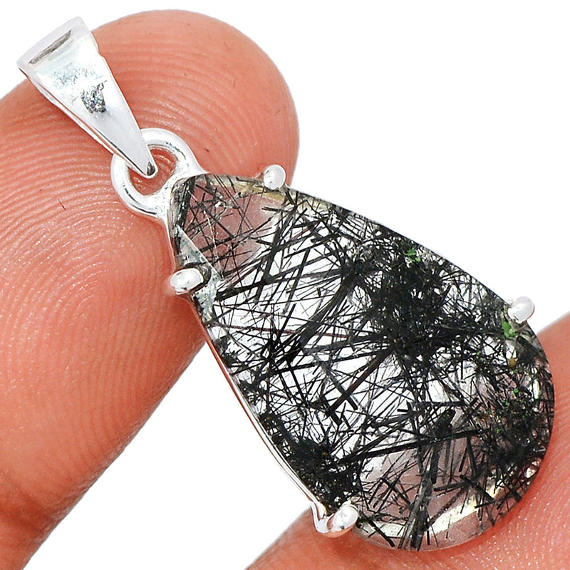 1.3" Claw - Black Rutilated Quartz Faceted Pendants - BRFP536