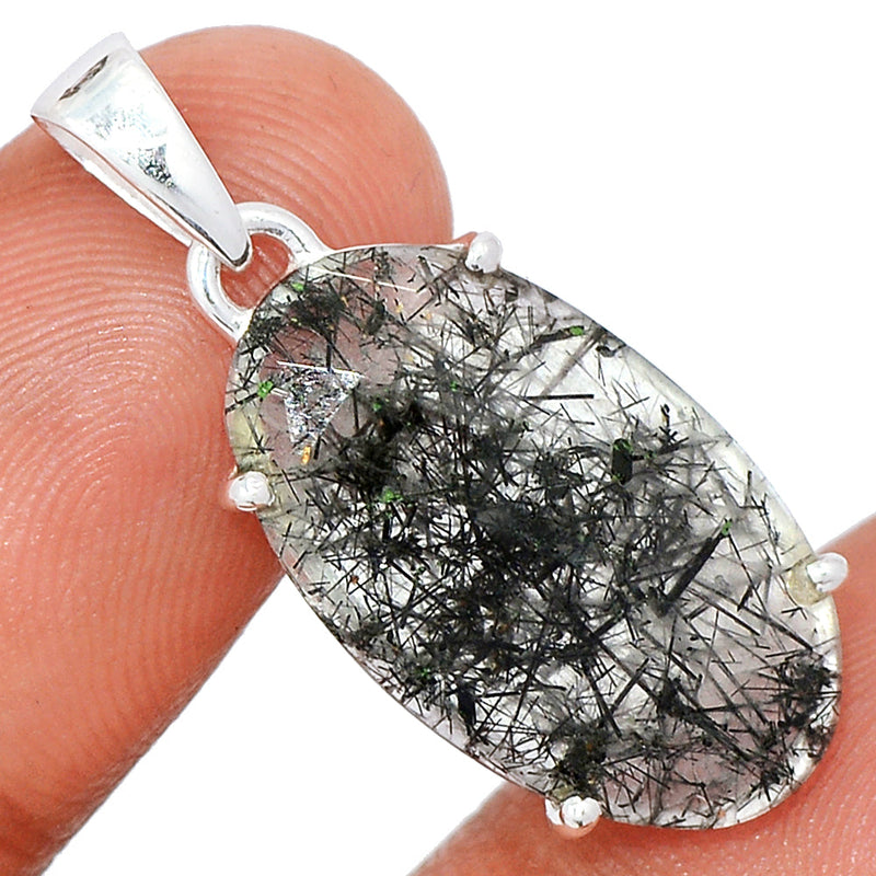 1.3" Claw - Black Rutilated Quartz Faceted Pendants - BRFP537