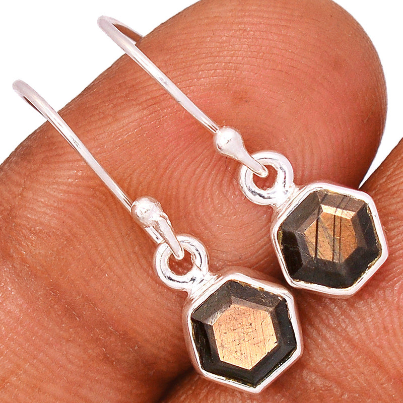 1" Zawadi Golden Sapphire Earrings - BSFE216