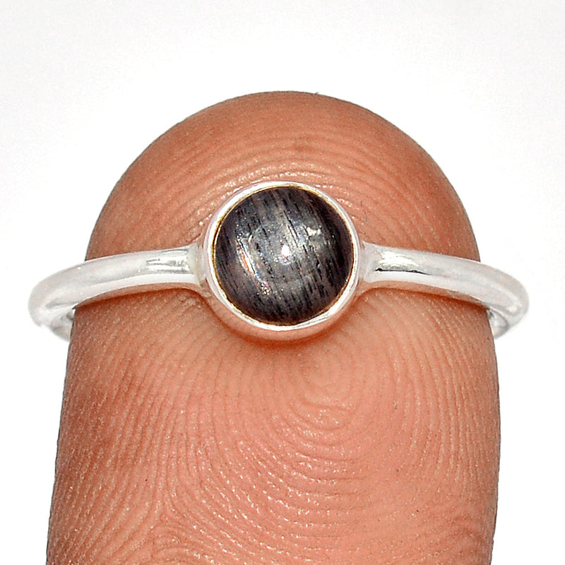 Small Plain - Black Sunstone Ring - BSNR485