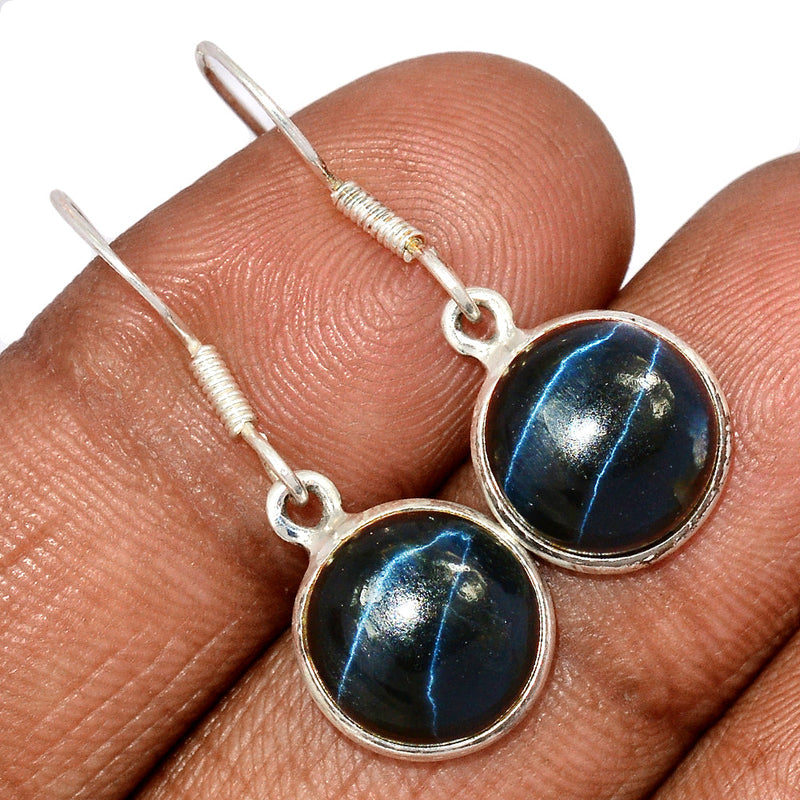 1.2" Blue Tiger Eye Earrings - BTEE274