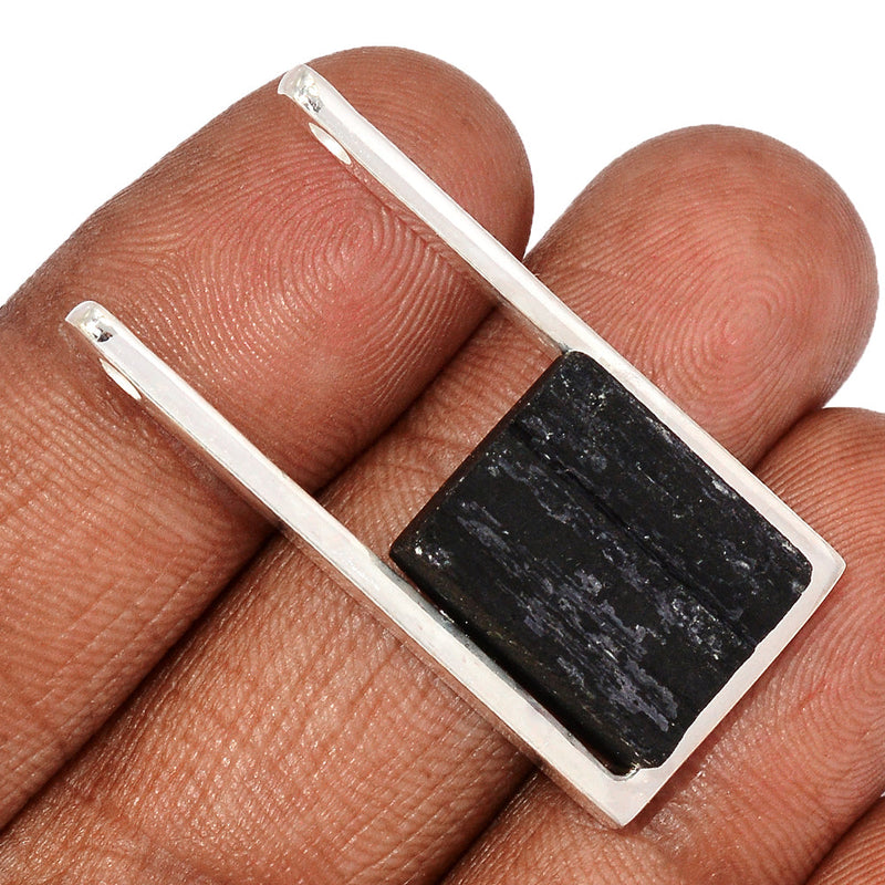 1.6" Black Tourmaline Rough Pendants - BTRP1999