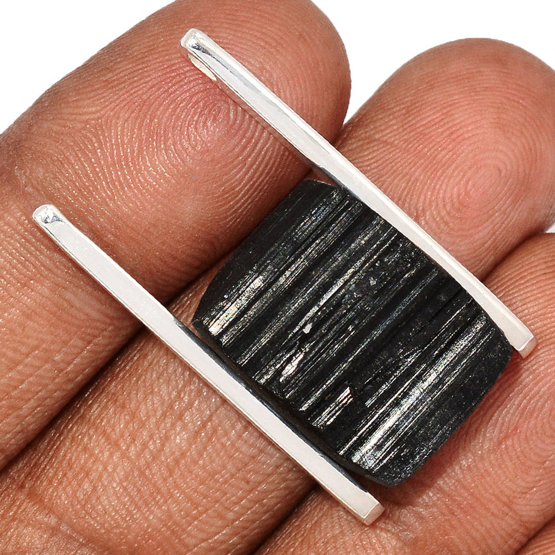 1.5" Black Tourmaline Rough Pendants - BTRP2001