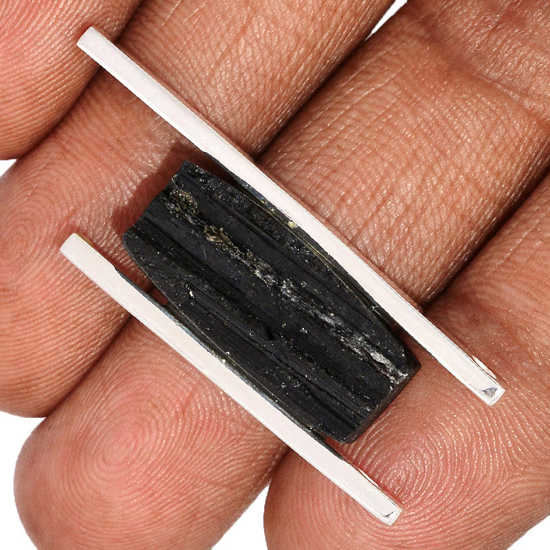 1.7" Black Tourmaline Rough Pendants - BTRP2002