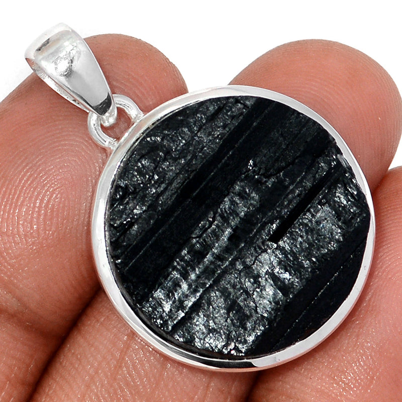 1.3" Black Tourmaline Rough Pendants - BTRP2007