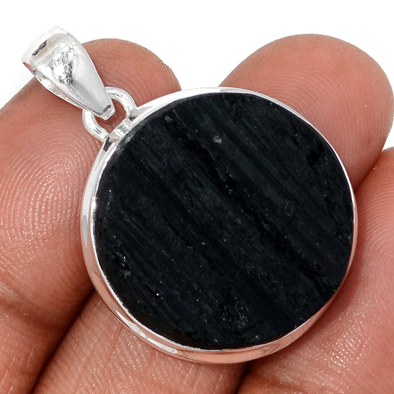 1.3" Black Tourmaline Rough Pendants - BTRP2009