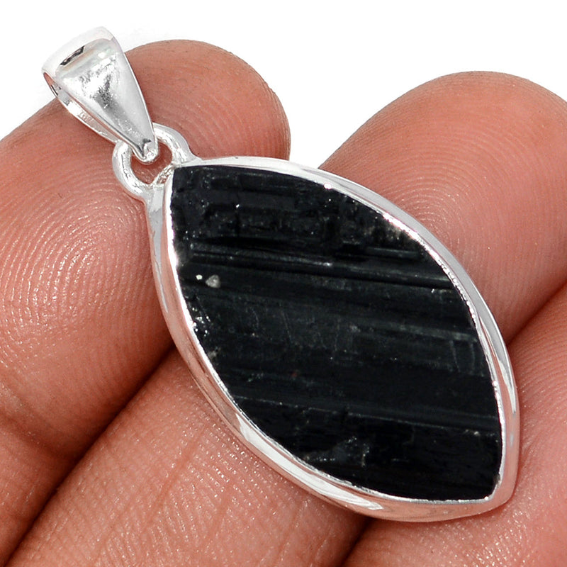 1.5" Black Tourmaline Rough Pendants - BTRP2010