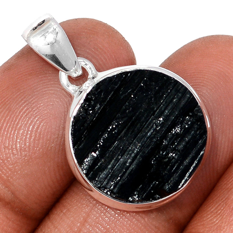 1.1" Black Tourmaline Rough Pendants - BTRP2012