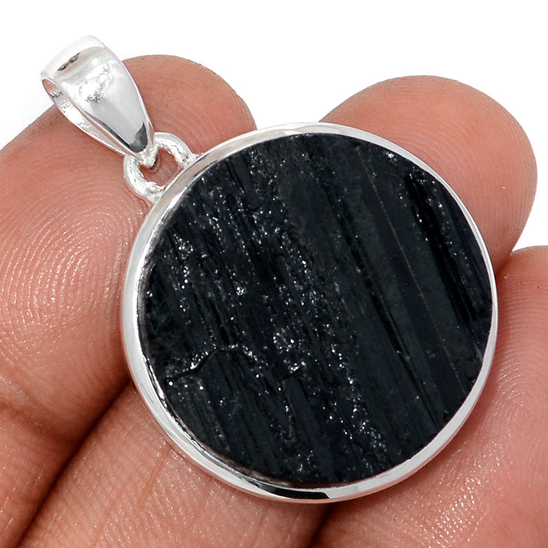 1.5" Black Tourmaline Rough Pendants - BTRP2014