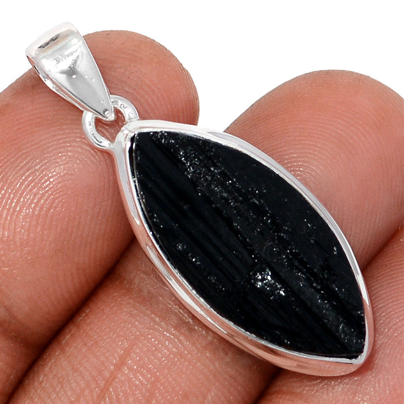 1.5" Black Tourmaline Rough Pendants - BTRP2015