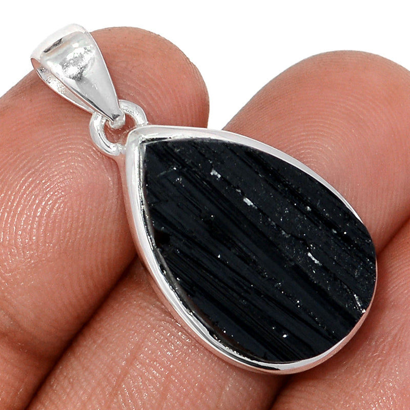 1.3" Black Tourmaline Rough Pendants - BTRP2016