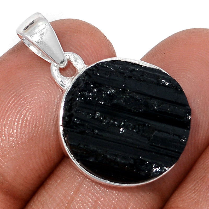 1.1" Black Tourmaline Rough Pendants - BTRP2017