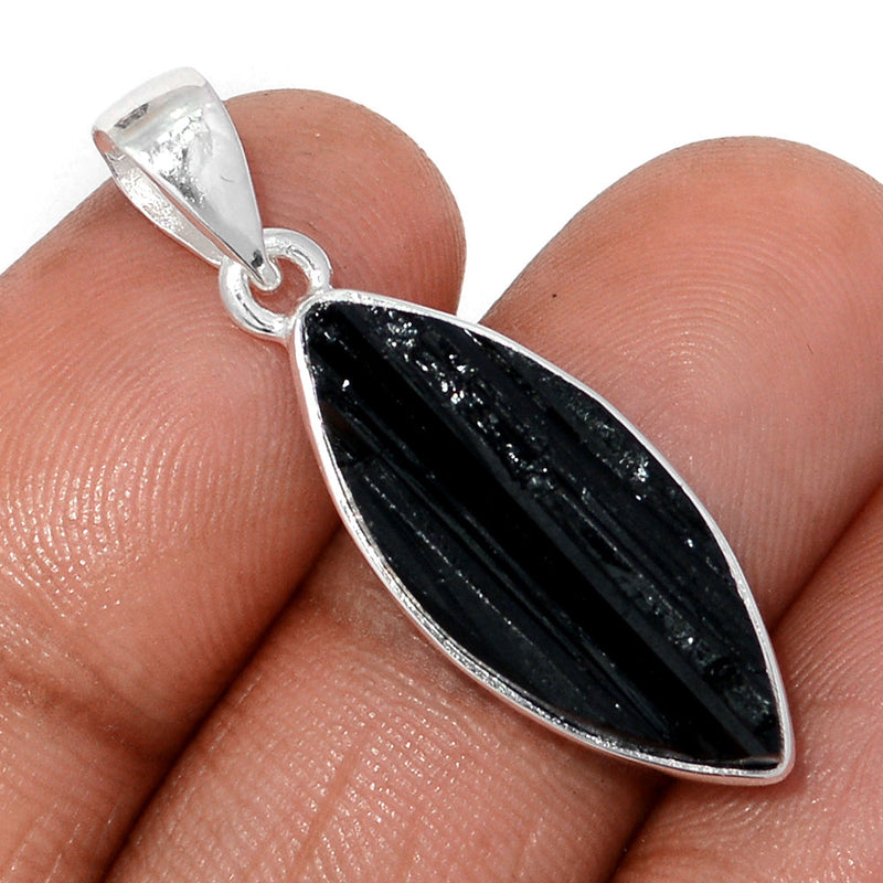 1.5" Black Tourmaline Rough Pendants - BTRP2019