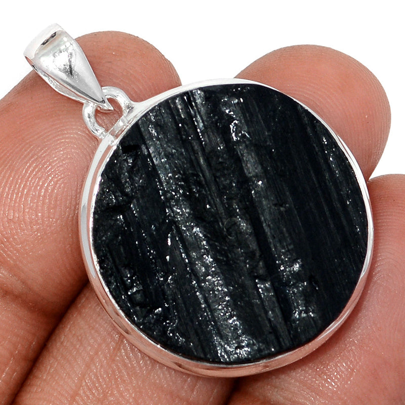 1.5" Black Tourmaline Rough Pendants - BTRP2020