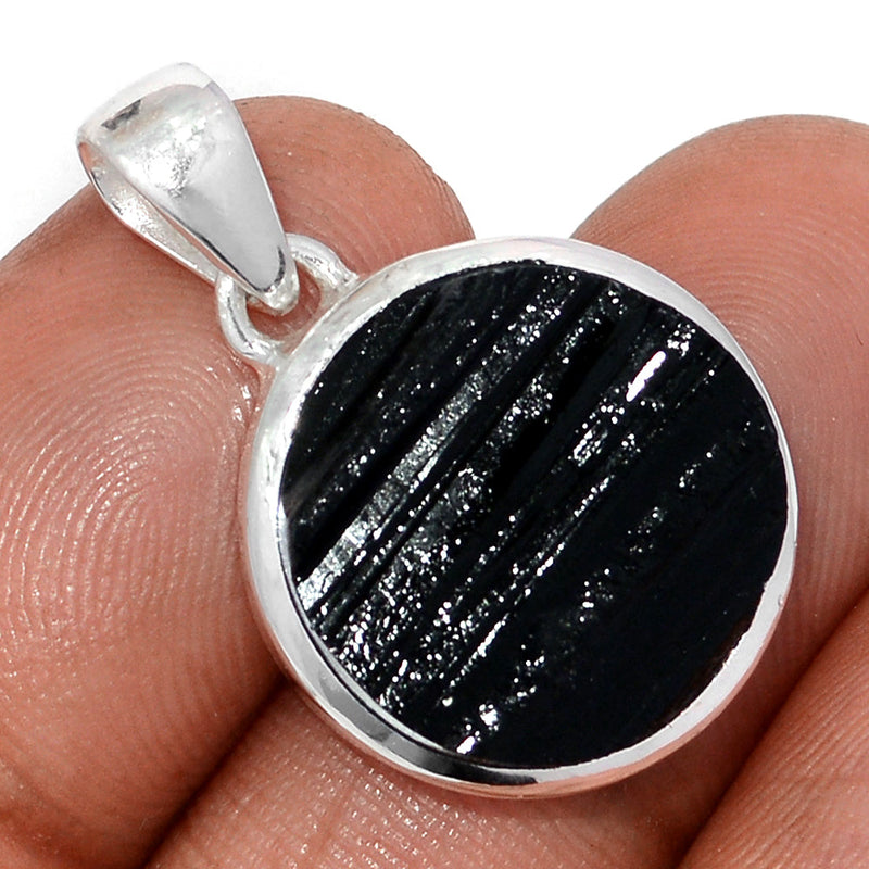 1.1" Black Tourmaline Rough Pendants - BTRP2021