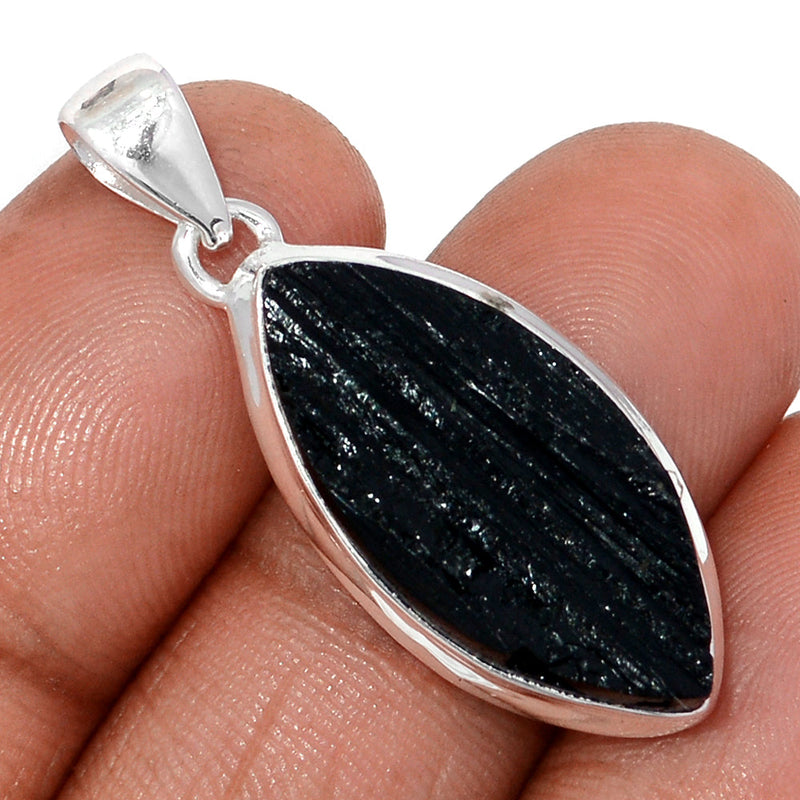 1.5" Black Tourmaline Rough Pendants - BTRP2023