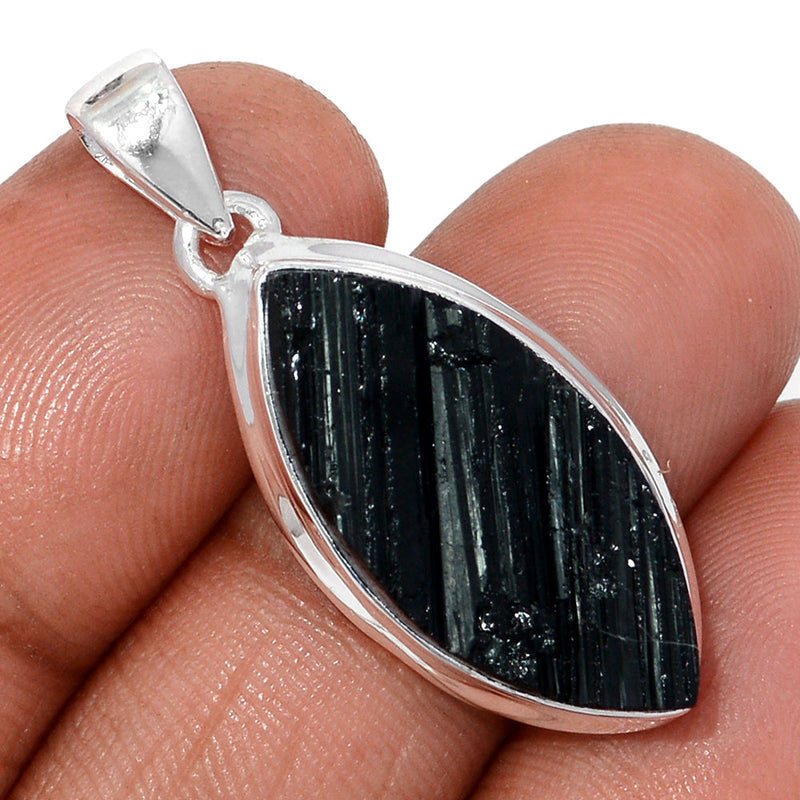 1.5" Black Tourmaline Rough Pendants - BTRP2026