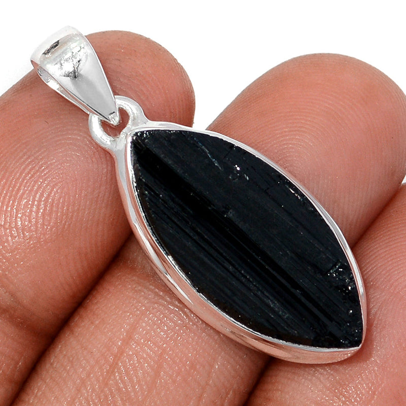 1.5" Black Tourmaline Rough Pendants - BTRP2028