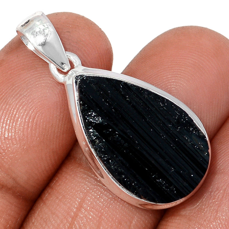 1.3" Black Tourmaline Rough Pendants - BTRP2029